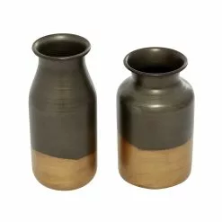 Grayson Lane Set Of 2 8-in , 9.25-in Contemporary Vase - Gold - Metal 7 Grayson Lane Set Of 2 8-in , 9.25-in Contemporary Vase - Gold - Metal -GRAYSON LANE SHOP 330858208 AlternateImage4