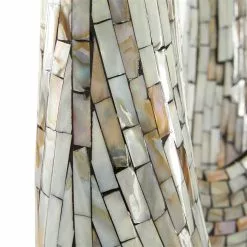 Grayson Lane Abstract Sculpture- Grey Mother Of Pearl - 29-in X 12-in