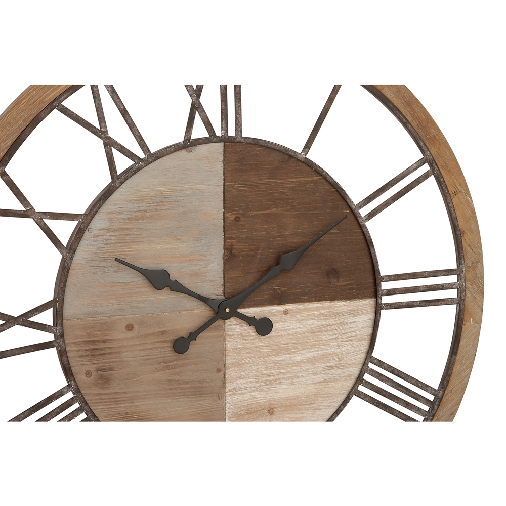 Grayson Lane Analog 36-in X 36-in Brown Round Wall Standard Clock 6 Grayson Lane Analog 36-in X 36-in Brown Round Wall Standard Clock - Image 6
