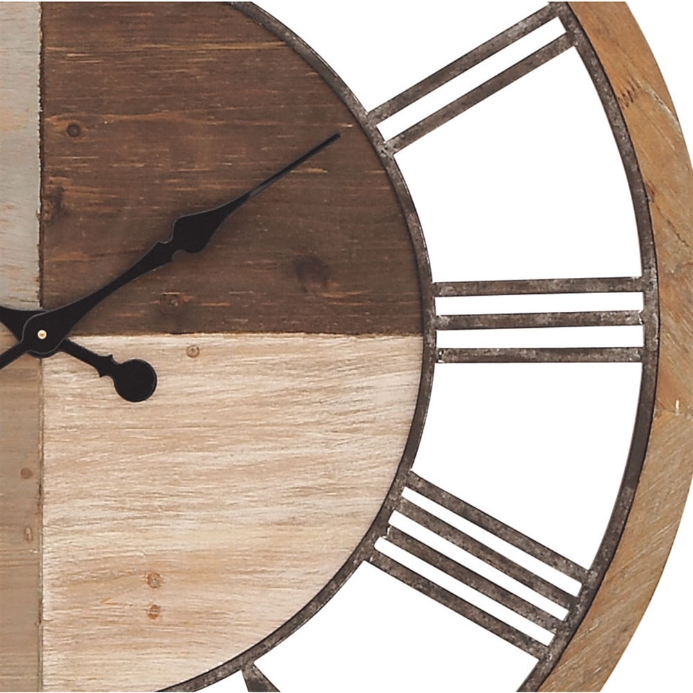 Grayson Lane Analog 36-in X 36-in Brown Round Wall Standard Clock 4 Grayson Lane Analog 36-in X 36-in Brown Round Wall Standard Clock - Image 4