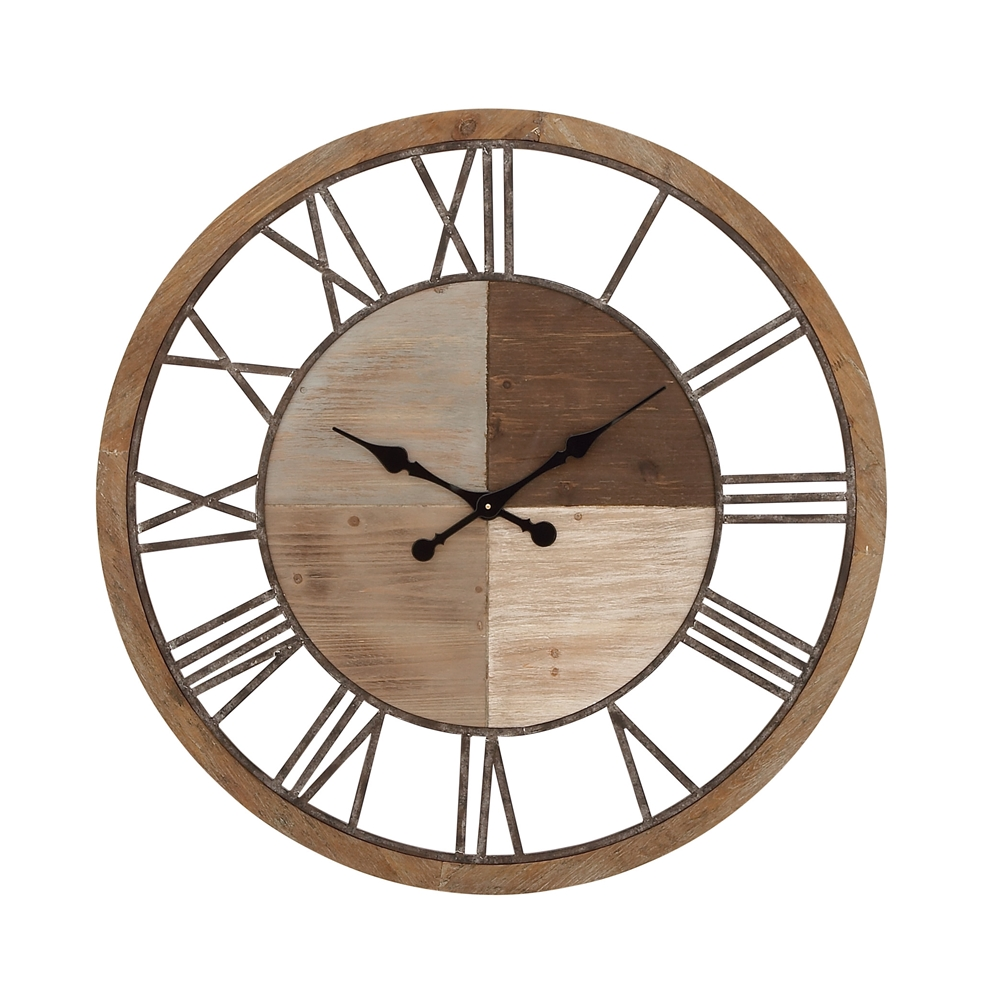 Grayson Lane Analog 36-in X 36-in Brown Round Wall Standard Clock 5 Grayson Lane Analog 36-in X 36-in Brown Round Wall Standard Clock - Image 5