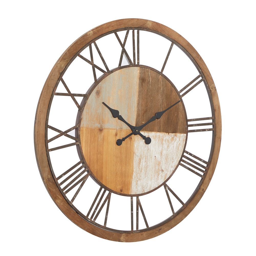 Grayson Lane Analog 36-in X 36-in Brown Round Wall Standard Clock 2 Grayson Lane Analog 36-in X 36-in Brown Round Wall Standard Clock - Image 2