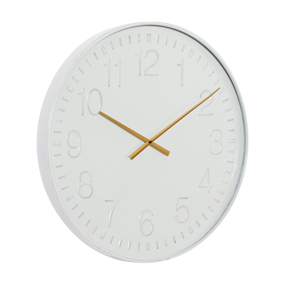 Grayson Lane Analog 24-in X 24-in White Round Wall Standard Clock 2 Grayson Lane Analog 24-in X 24-in White Round Wall Standard Clock - Image 2