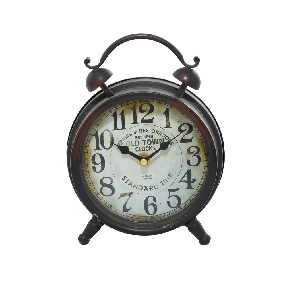 Grayson Lane Analog 9-in X 6-in Brown Round Tabletop Standard Clock 7 Grayson Lane Analog 9-in X 6-in Brown Round Tabletop Standard Clock - Image 7