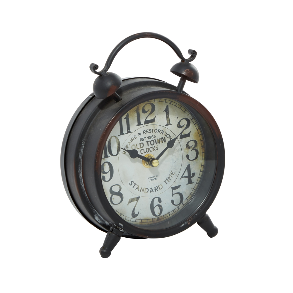 Grayson Lane Analog 9-in X 6-in Brown Round Tabletop Standard Clock 2 Grayson Lane Analog 9-in X 6-in Brown Round Tabletop Standard Clock - Image 2