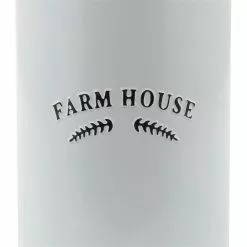 Grayson Lane Set Of 2 14-in , 11-in Farmhouse Decorative Jar - White - Metal