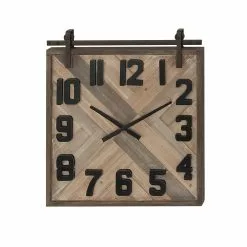 Grayson Lane Analog 27-in X 24-in Brown Square Wall Standard Clock 12 Grayson Lane Analog 27-in X 24-in Brown Square Wall Standard Clock -GRAYSON LANE SHOP 330858277 AlternateImage5