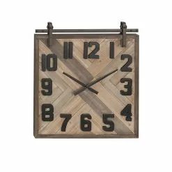 Grayson Lane Analog 27-in X 24-in Brown Square Wall Standard Clock 10 Grayson Lane Analog 27-in X 24-in Brown Square Wall Standard Clock -GRAYSON LANE SHOP 330858277 AlternateImage6