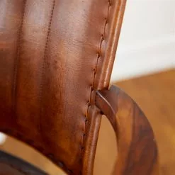 Grayson Lane Vintage Brown Genuine Leather Accent Chair -GRAYSON LANE SHOP 330858285 AlternateImage2