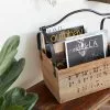 Grayson Lane Rustic Magazine Holder Light - Brown Wood - 16-in X 16-in
