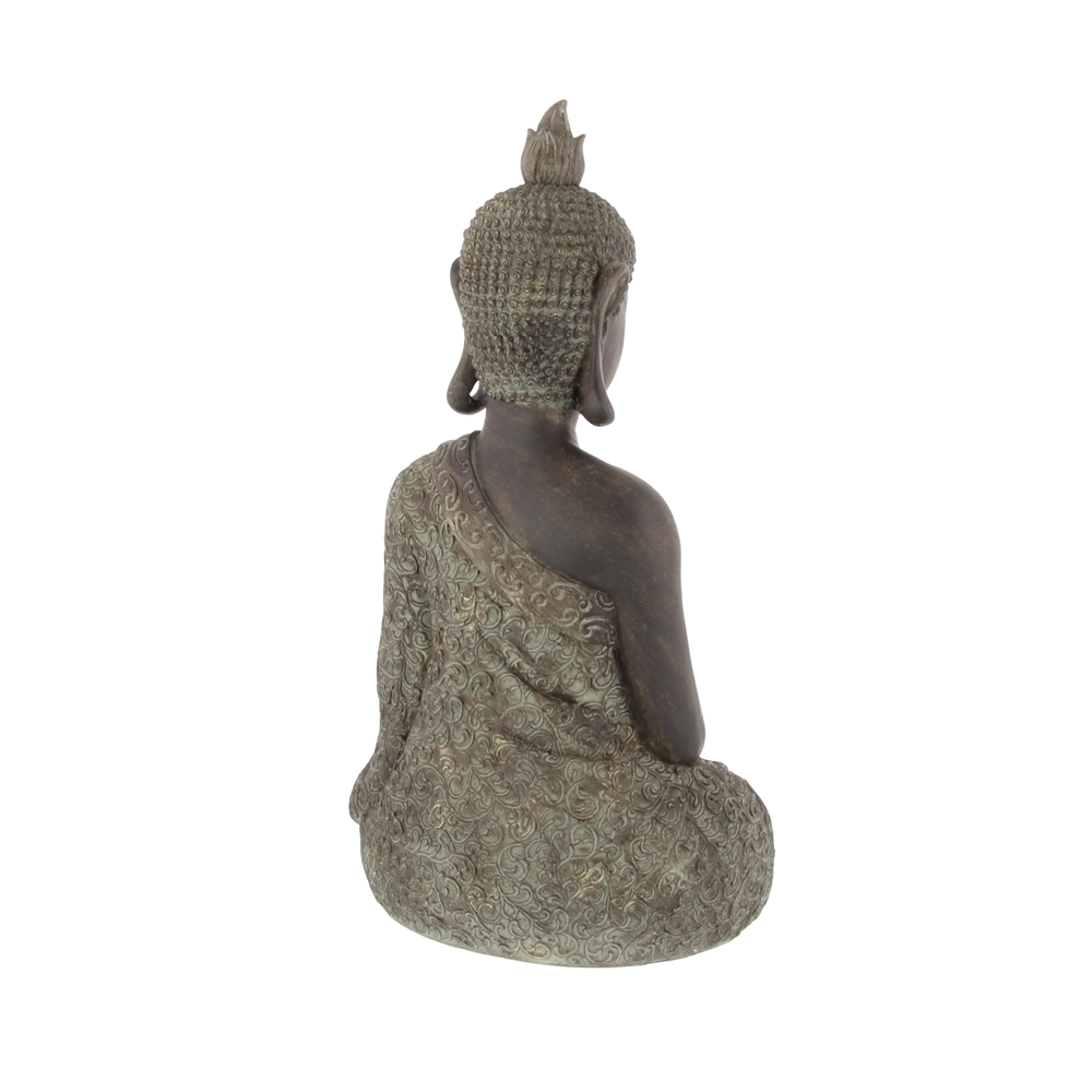 Grayson Lane Buddha Bohemian Sculpture - Brown Poly Stone - 21-in X 11-in 3 Grayson Lane Buddha Bohemian Sculpture - Brown Poly Stone - 21-in X 11-in - Image 3