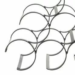 Grayson Lane 6-Bottle Black Metal Industrial Wine Holder Rack