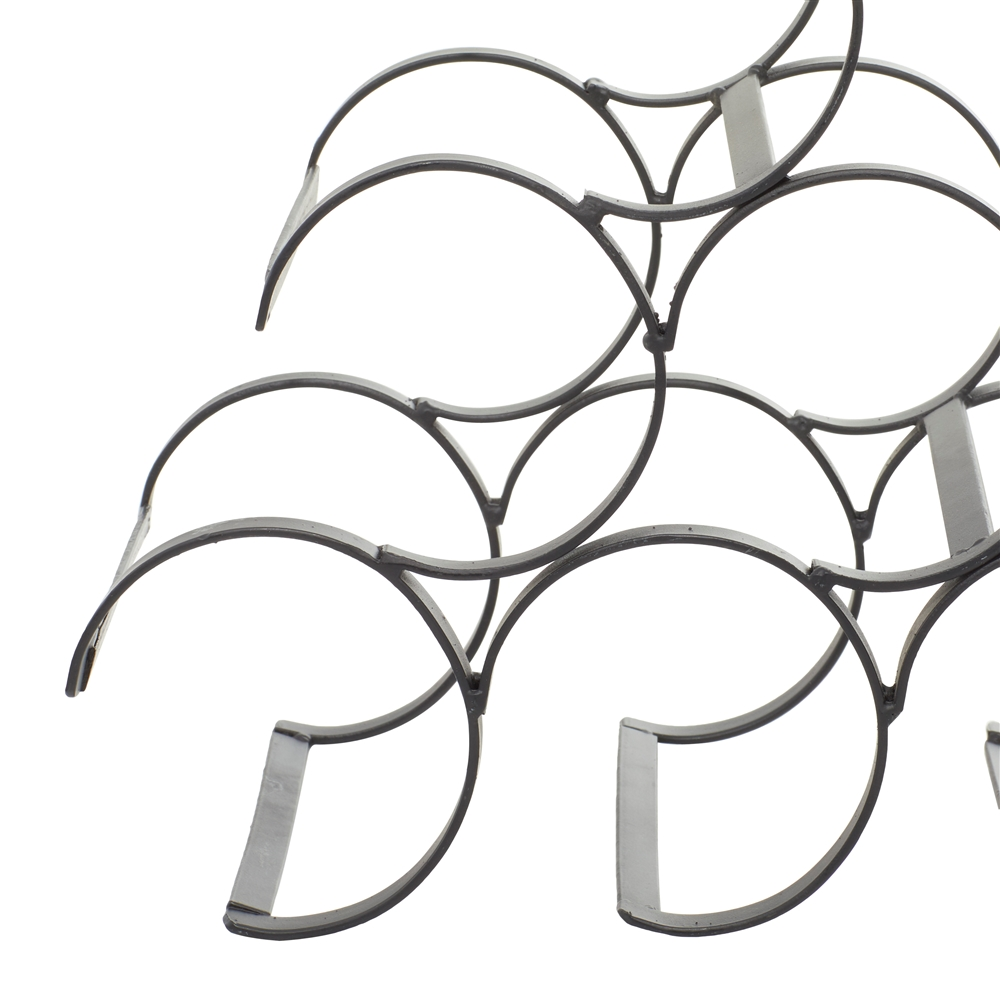 Grayson Lane 6-Bottle Black Metal Industrial Wine Holder Rack 1 Grayson Lane 6-Bottle Black Metal Industrial Wine Holder Rack