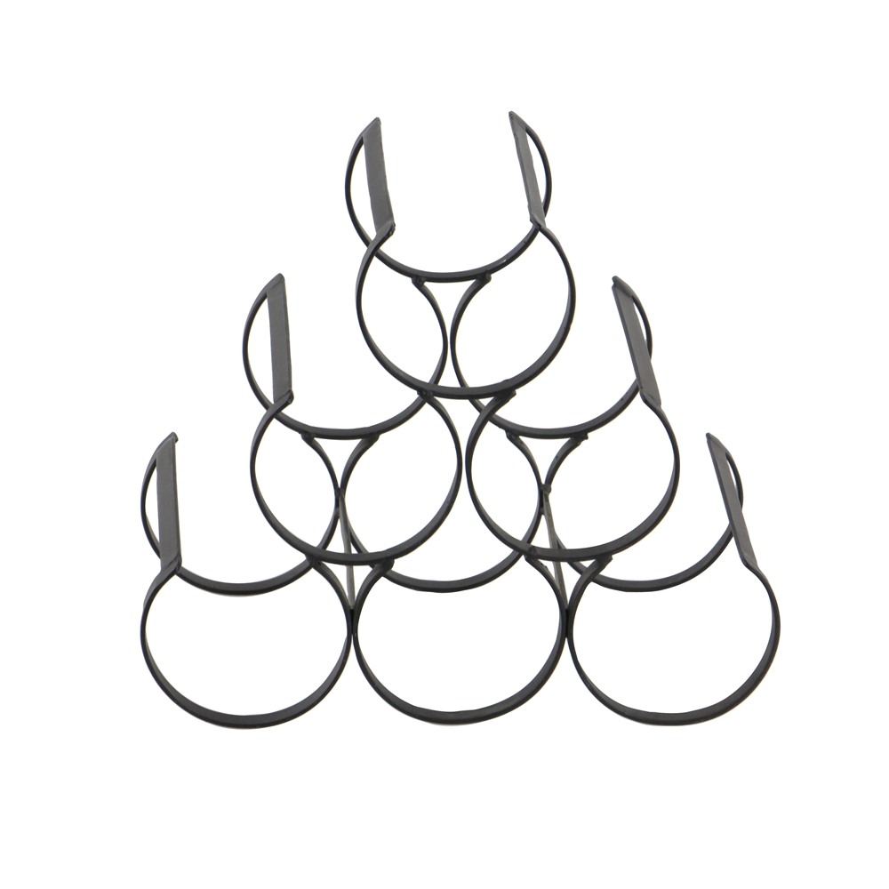 Grayson Lane 6-Bottle Black Metal Industrial Wine Holder Rack 5 Grayson Lane 6-Bottle Black Metal Industrial Wine Holder Rack - Image 5