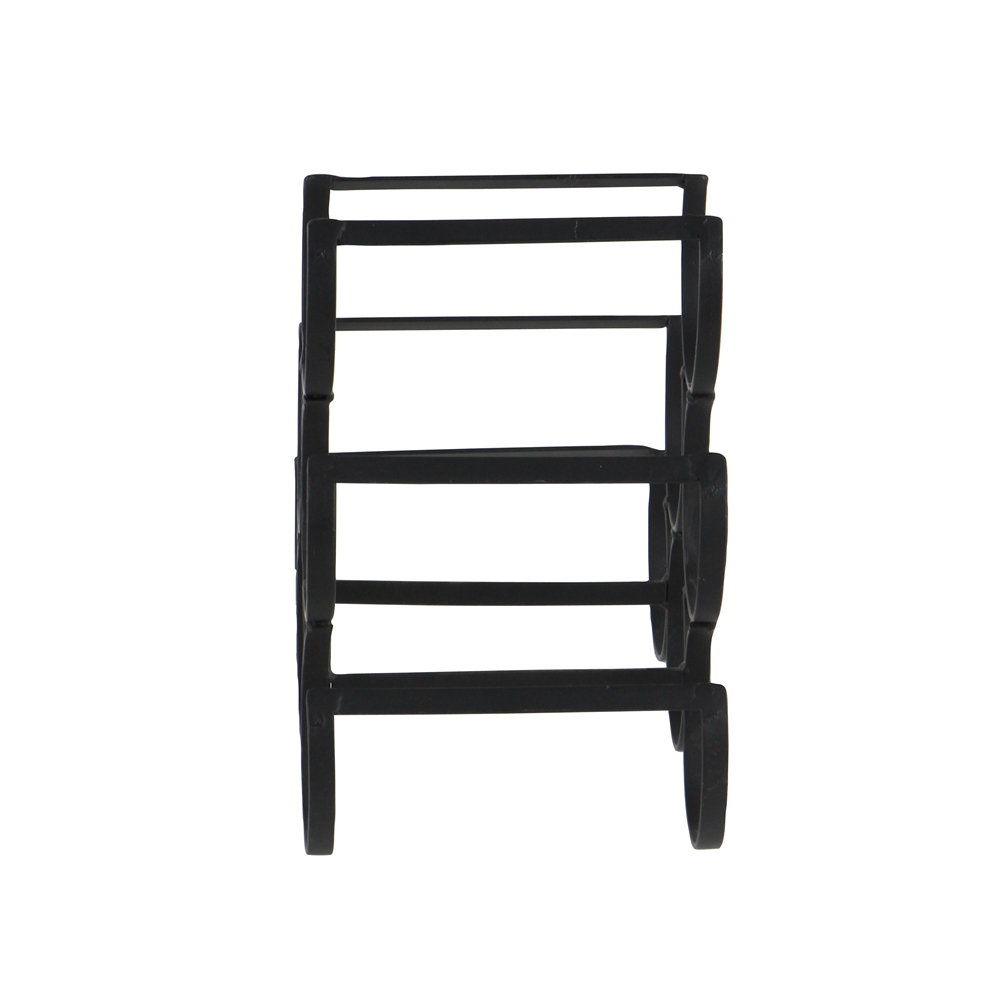 Grayson Lane 6-Bottle Black Metal Industrial Wine Holder Rack 4 Grayson Lane 6-Bottle Black Metal Industrial Wine Holder Rack - Image 4