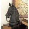 Grayson Lane Black Poly Stone Horse Head Sculpture - 12-in X 9-in