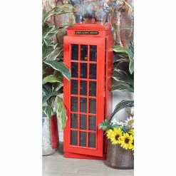 Grayson Lane 27-Bottle Red Wood Vintage Wine Cabinet Holder