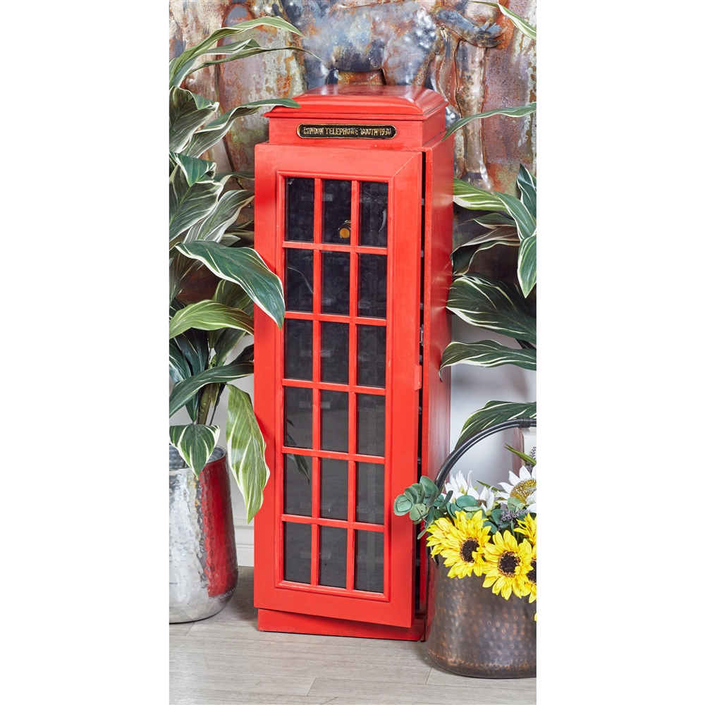 Grayson Lane 27-Bottle Red Wood Vintage Wine Cabinet Holder 1 Grayson Lane 27-Bottle Red Wood Vintage Wine Cabinet Holder