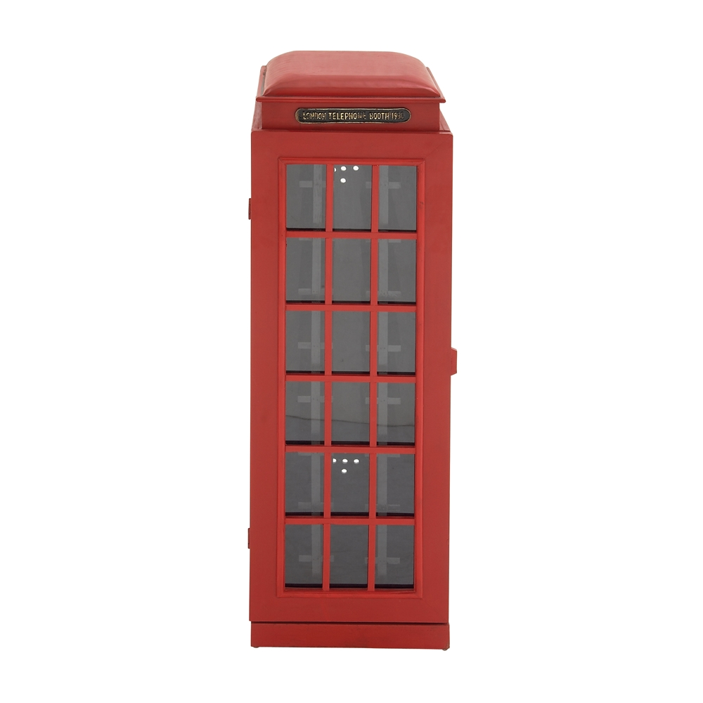 Grayson Lane 27-Bottle Red Wood Vintage Wine Cabinet Holder 3 Grayson Lane 27-Bottle Red Wood Vintage Wine Cabinet Holder - Image 3