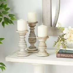 Grayson Lane 3-Candle Wood Pillar Holder (6-in, 8-in, 10-in) 11 Grayson Lane 3-Candle Wood Pillar Holder (6-in, 8-in, 10-in) -GRAYSON LANE SHOP 330858378 AlternateImage1