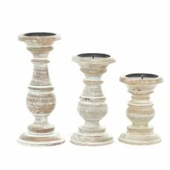 Grayson Lane 3-Candle Wood Pillar Holder (6-in, 8-in, 10-in) 10 Grayson Lane 3-Candle Wood Pillar Holder (6-in, 8-in, 10-in) -GRAYSON LANE SHOP 330858378 AlternateImage6