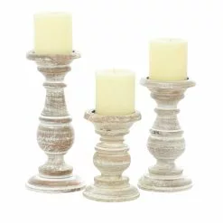 Grayson Lane 3-Candle Wood Pillar Holder (6-in, 8-in, 10-in) 8 Grayson Lane 3-Candle Wood Pillar Holder (6-in, 8-in, 10-in) -GRAYSON LANE SHOP 330858378 MainImage 001