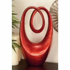 Grayson Lane Swirl Contemporary Sculpture - Red Poly Stone - 20-in X 11-in 7 Grayson Lane Swirl Contemporary Sculpture - Red Poly Stone - 20-in X 11-in -GRAYSON LANE SHOP 330858379 AlternateImage1