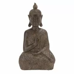 Grayson Lane Buddha Bohemian Sculpture - Brown Poly Stone - 17-in X 9-in -GRAYSON LANE SHOP 330858388 MainImage 001
