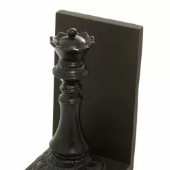 Grayson Lane Set Of 2 5-in X 8-in Black Traditional Chess Bookends - Resin -GRAYSON LANE SHOP 330858415 AlternateImage2