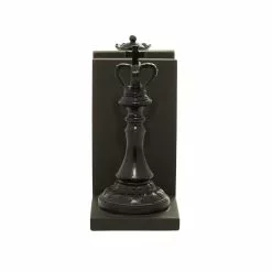 Grayson Lane Set Of 2 5-in X 8-in Black Traditional Chess Bookends - Resin -GRAYSON LANE SHOP 330858415 AlternateImage4