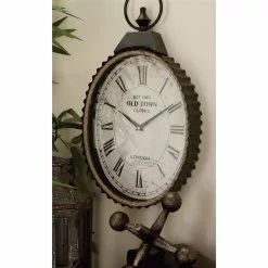 Grayson Lane Analog 21-in X 12-in Black Oval Wall Standard Clock