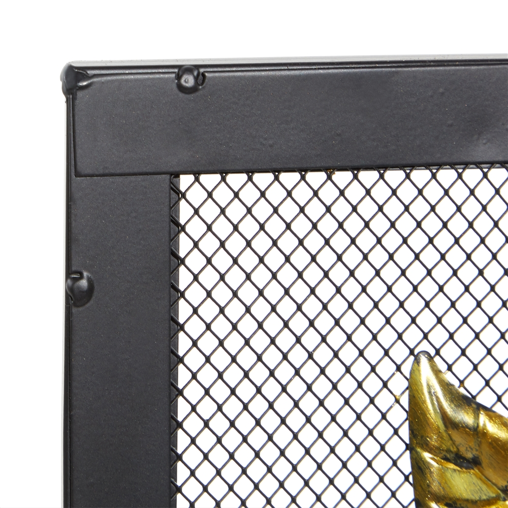 Grayson Lane Farmhouse Fireplace Screen - Green- Metal - 33-in X 39-in 8 Grayson Lane Farmhouse Fireplace Screen - Green- Metal - 33-in X 39-in - Image 8