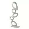 Grayson Lane Modern Sculpture - Silver Aluminum Nature - 30-in X 13-in