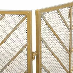 Grayson Lane Contemporary Fireplace Screen Brass - Metal - 31-in X 52-in 9 Grayson Lane Contemporary Fireplace Screen Brass - Metal - 31-in X 52-in -GRAYSON LANE SHOP 330858516 AlternateImage2