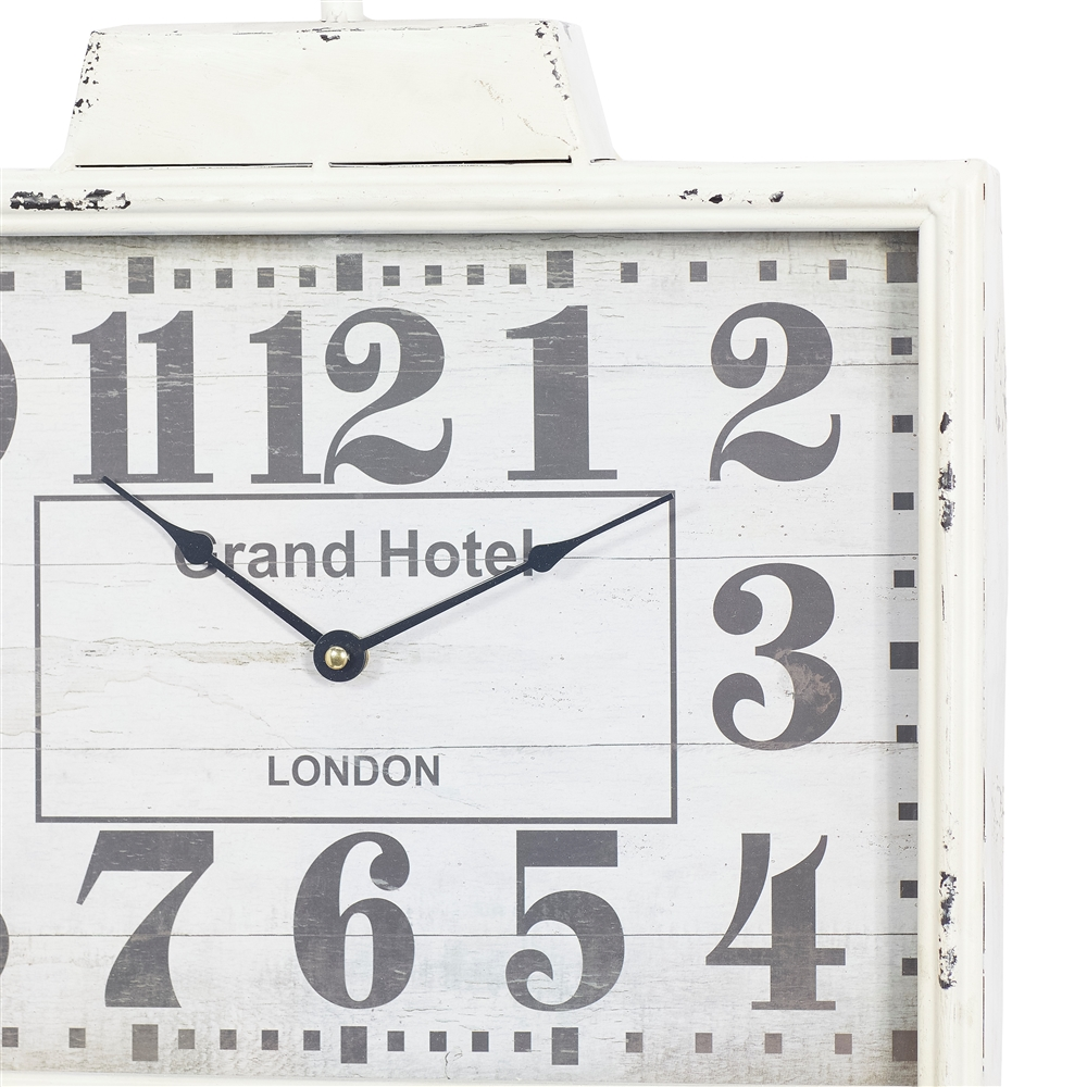 Grayson Lane Analog 15-in X 16-in White Rectangle Wall Standard Clock 5 Grayson Lane Analog 15-in X 16-in White Rectangle Wall Standard Clock - Image 5