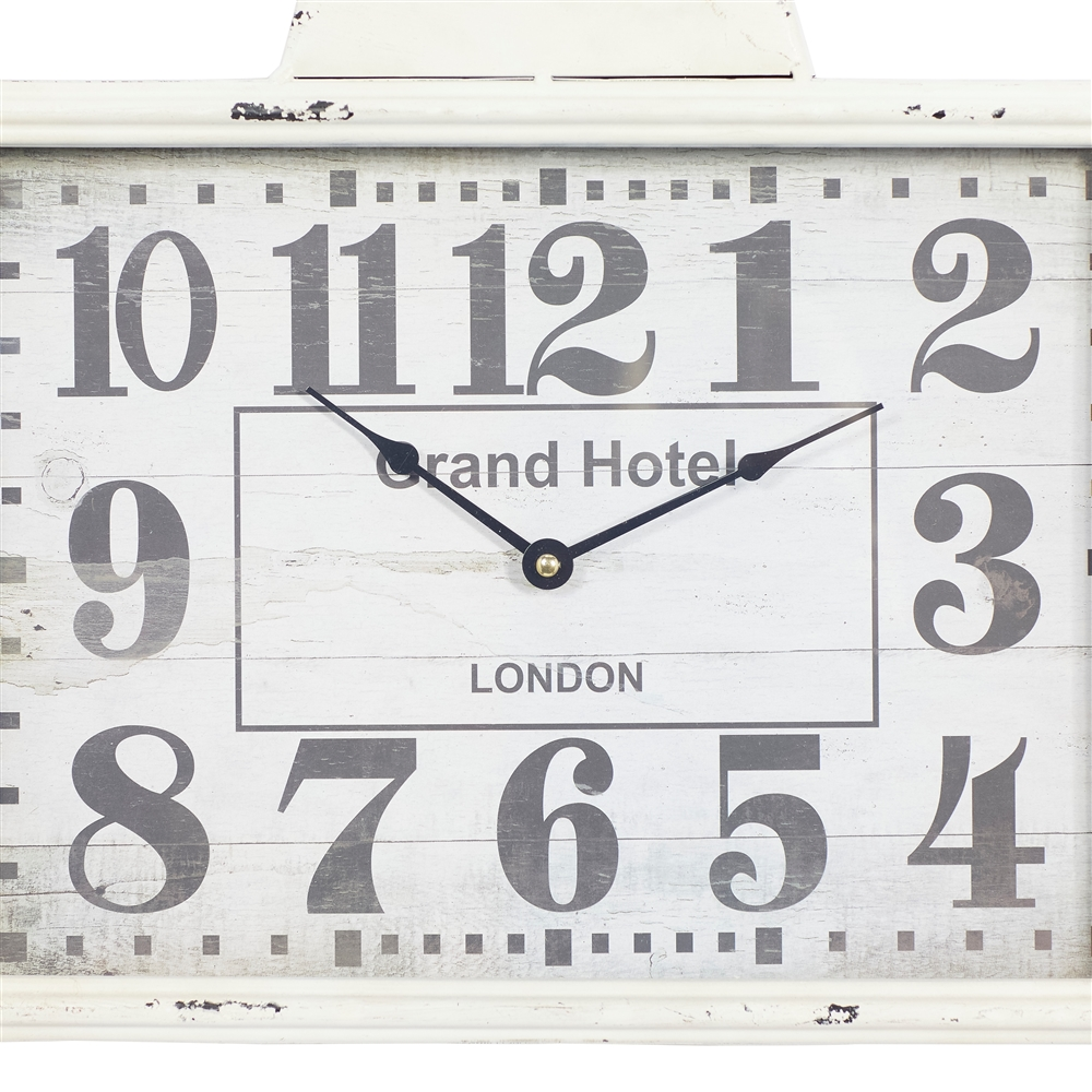 Grayson Lane Analog 15-in X 16-in White Rectangle Wall Standard Clock 6 Grayson Lane Analog 15-in X 16-in White Rectangle Wall Standard Clock - Image 6