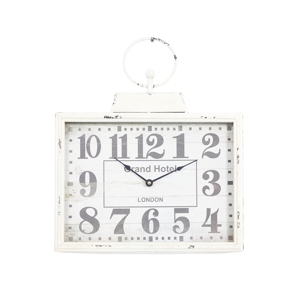 Grayson Lane Analog 15-in X 16-in White Rectangle Wall Standard Clock 2 Grayson Lane Analog 15-in X 16-in White Rectangle Wall Standard Clock - Image 2