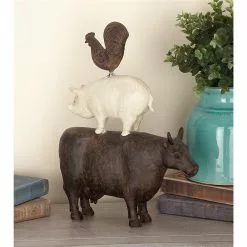 Grayson Lane Farmhouse Animals Sculpture - Brown Poly Stone - 14-in X 10-in -GRAYSON LANE SHOP 330858537 AlternateImage1