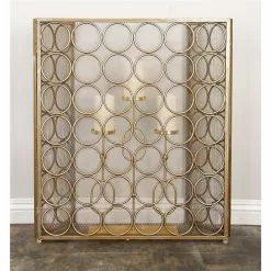 Grayson Lane Modern Fireplace Screen Brass Metal - 32-in X 47-in -GRAYSON LANE SHOP 330858545 AlternateImage1
