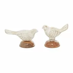 Grayson Lane Set Of 2 7-in , 5-in - Brown Farmhouse Bird Sculpture - Mango Wood -GRAYSON LANE SHOP 330858552 MainImage 001