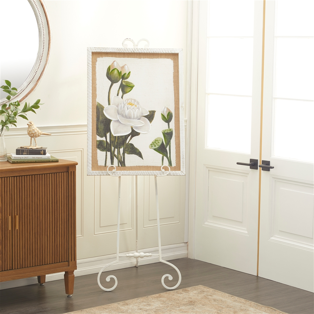 Grayson Lane Country Cottage Easel - White Metal - 61-in X 20-in 2 Grayson Lane Country Cottage Easel - White Metal - 61-in X 20-in - Image 2