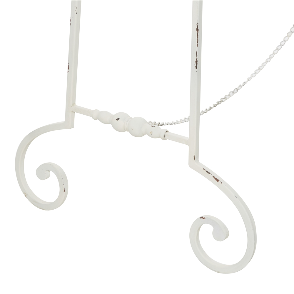 Grayson Lane Country Cottage Easel - White Metal - 61-in X 20-in 3 Grayson Lane Country Cottage Easel - White Metal - 61-in X 20-in - Image 3