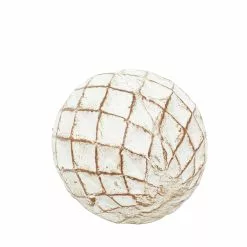 Grayson Lane Set Of 2 4-in X 4-in - White Country Orbs & Vase Filler - Ceramic