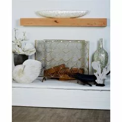 Grayson Lane Modern Fireplace Screen - Gold Metal - 28-in X 38-in -GRAYSON LANE SHOP 330858604 AlternateImage1