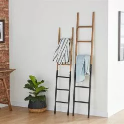 Grayson Lane Set Of 2 71-in , 62-in Industrial Ladder - Brown - Metal -GRAYSON LANE SHOP 330858624 AlternateImage1