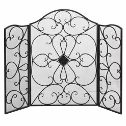 Grayson Lane Traditional Fireplace Screen - Black Metal - 36-in X 49-in -GRAYSON LANE SHOP 330858628 AlternateImage6