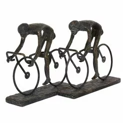 Grayson Lane 8-in X 16-in Sculpture Bronze Polystone Cyclists -GRAYSON LANE SHOP 330858643 MainImage 001