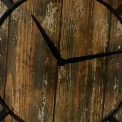 Grayson Lane Brown Analogue Round Wall Clock