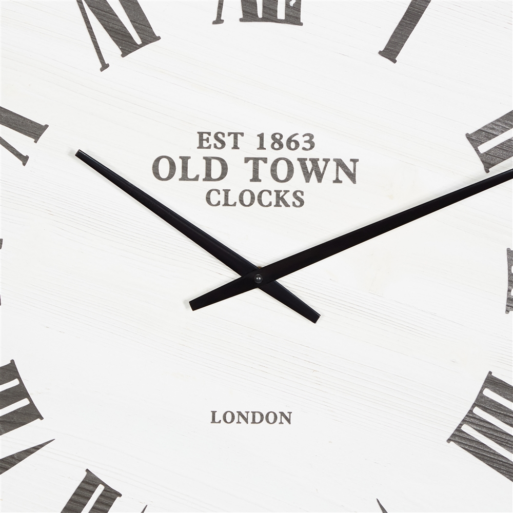 Grayson Lane White Analogue Round Wall Clock 4 Grayson Lane White Analogue Round Wall Clock - Image 4