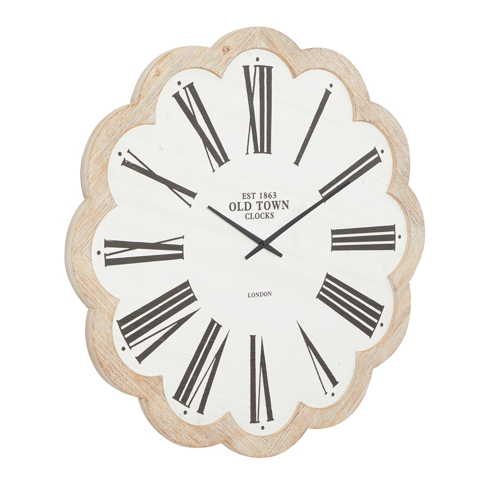Grayson Lane White Analogue Round Wall Clock 3 Grayson Lane White Analogue Round Wall Clock - Image 3
